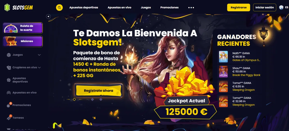 Slotsgem homepage bonos por registro casino