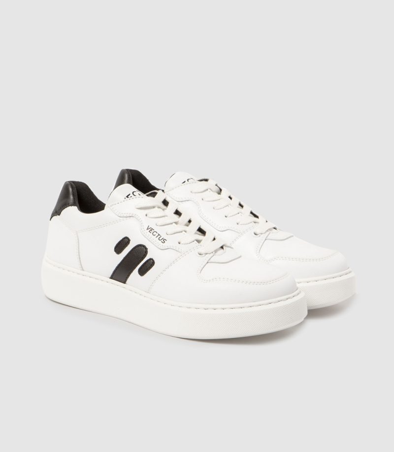 Guajira Woman White Black — vegan shoes made with cactus leather
