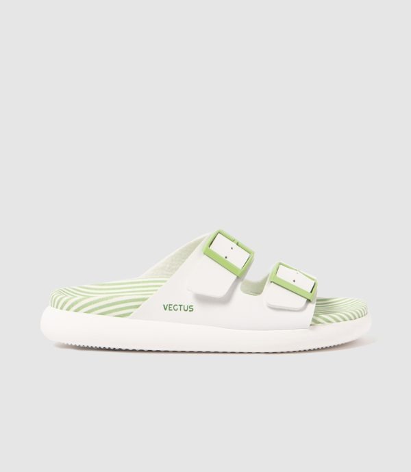 Tanami Stripes Green Cactus — zapatillas veganas con cuero de cactus